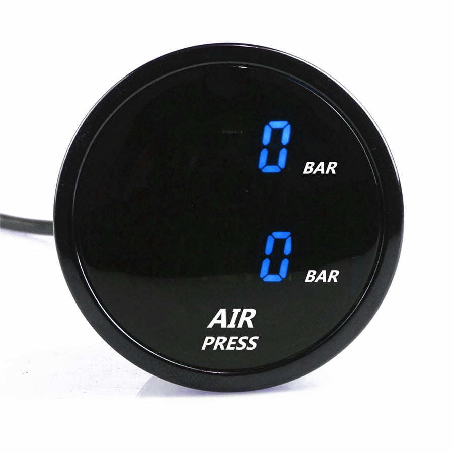 52mm 12V Dual Air Pressure Gauge Air Suspension Air Ride Gauge w/1/8NPT