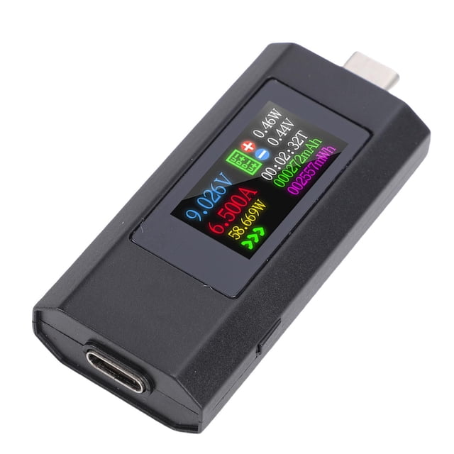 Medidor De Potencia Del Probador USB C, Medidor De USB C Pantalla A Color Medidor De Potencia Y Corriente Monitoreo En Tiempo Real Multímetro Tipo C Para Productos