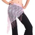 thumbnail image 3 of New Women Belly Dance Triangle Hand Make Sequin Tassles Mesh Hip Scarf Wrap 9 Colors Hot, 3 of 4