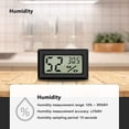 thumbnail image 4 of Mini LCD digital (3 PCS - A) Termómetro Higrómetro Temperatura Humedad -50~70 ℃ 10%~99% RH Termómetro portátil Termohigrómetro Indicador para humidores de cocina de oficina Incubadoras de reptiles, 4 of 5