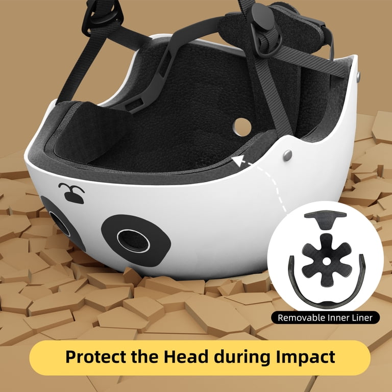XJD Toddler Multi-Sport Bike Helmet, Panda Design photo 3