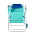 thumbnail image 5 of Mainstays Reclining 4-Position Oversize 2-Pack Beach Chair with Storage Pocket, Teal, 5 of 10