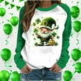 thumbnail image 1 of Xuyuer St. Patrick's Day Sweatshirt for Women Irish Shamrock Pullover Shirts Tops Raglan Sleeve Lucky Leaf Clover Shirt, 1 of 7