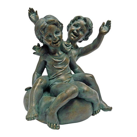 Tubing Twins: Boy and Girl Statue