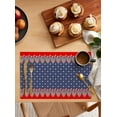 thumbnail image 2 of Star Flag Placemats Set of 6,Washable Woven Burlap Cloth Fabric Placemat for Square/Rectangle/Round/Oval Dining Table,Easy Clean Place Mats for Kids 4th of July Patriotic Memorial Day Red Blue, 2 of 6
