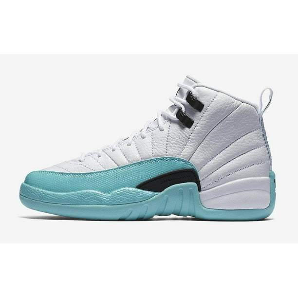 Air Jordan Kids Air Jordan 12 Xii Retro Gs Light Aqua White Black 100 Walmart Com Walmart Com