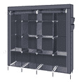 thumbnail image 5 of Tcbosik 67 inch Portable Closet, Freestanding Clothes Organizer with Non-Woven Fabric Cover, Heavy Duty Wardrobe with Side Pockets, Storage Shelves and Hanging Rods for Bedroom, Gray, 5 of 7