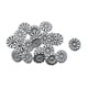 thumbnail image 2 of 40 botones de metal de 2 estilos de 18 mm, botones decorativos para prendas de vestir para manualidades y flor y laberinto, 2 of 9