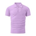 thumbnail image 3 of camisa de manga corta transpirable de cultura de ocio de verano para hombres top morado claro / m, 3 of 4