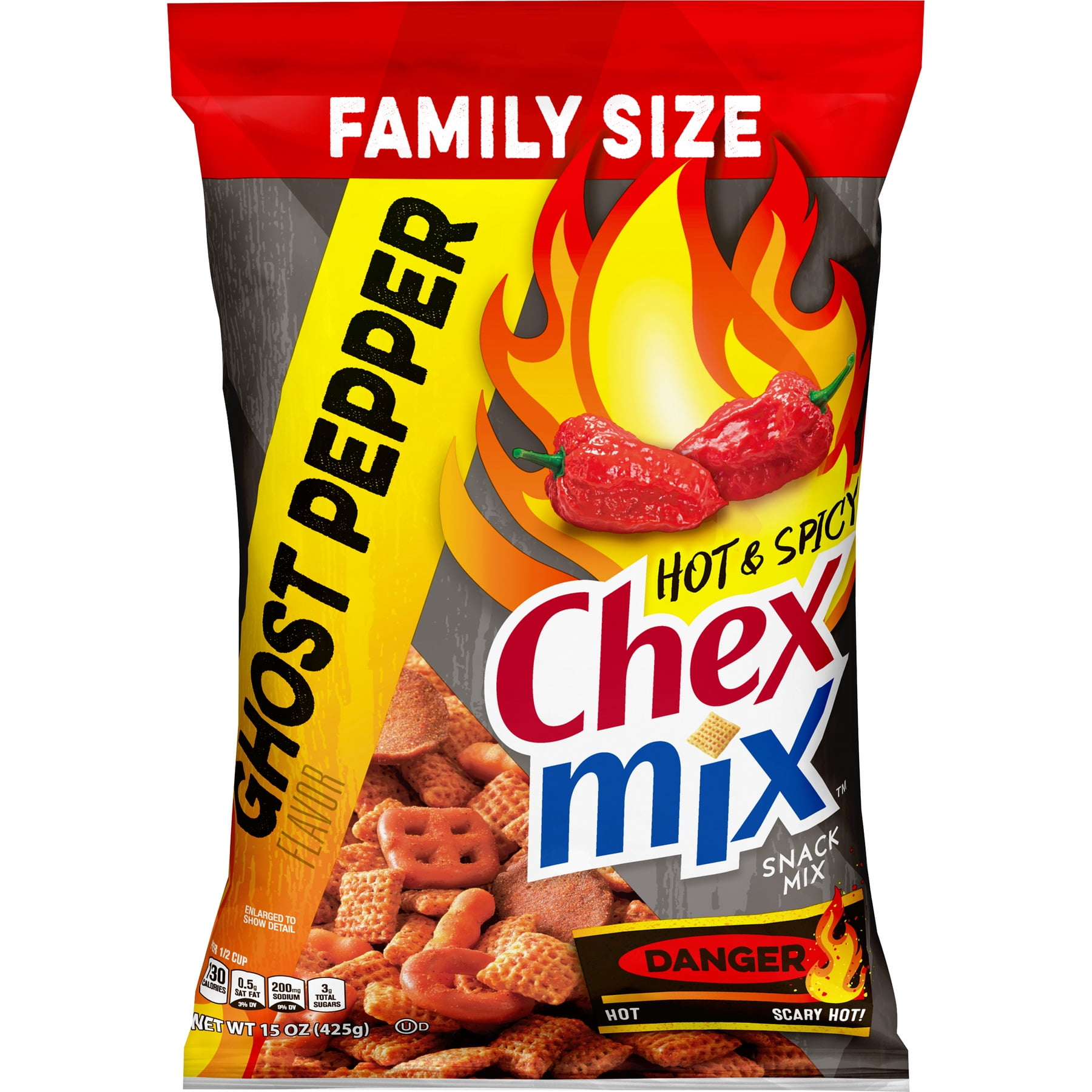 Chex Mix Snack Mix, Ghost Pepper, Family Size 15 Oz.