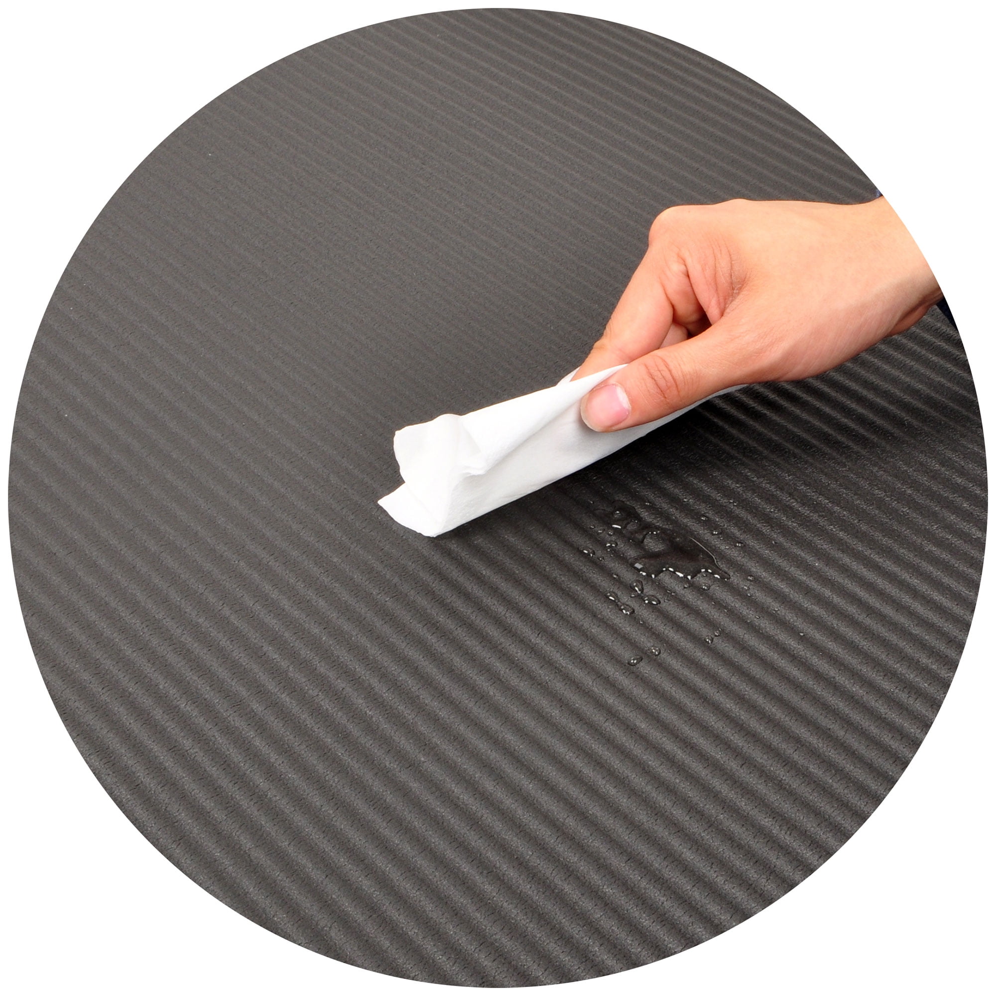 Signature Fitness 1" Extra Thick Exercise Yoga Mat with Carry Strap, Black