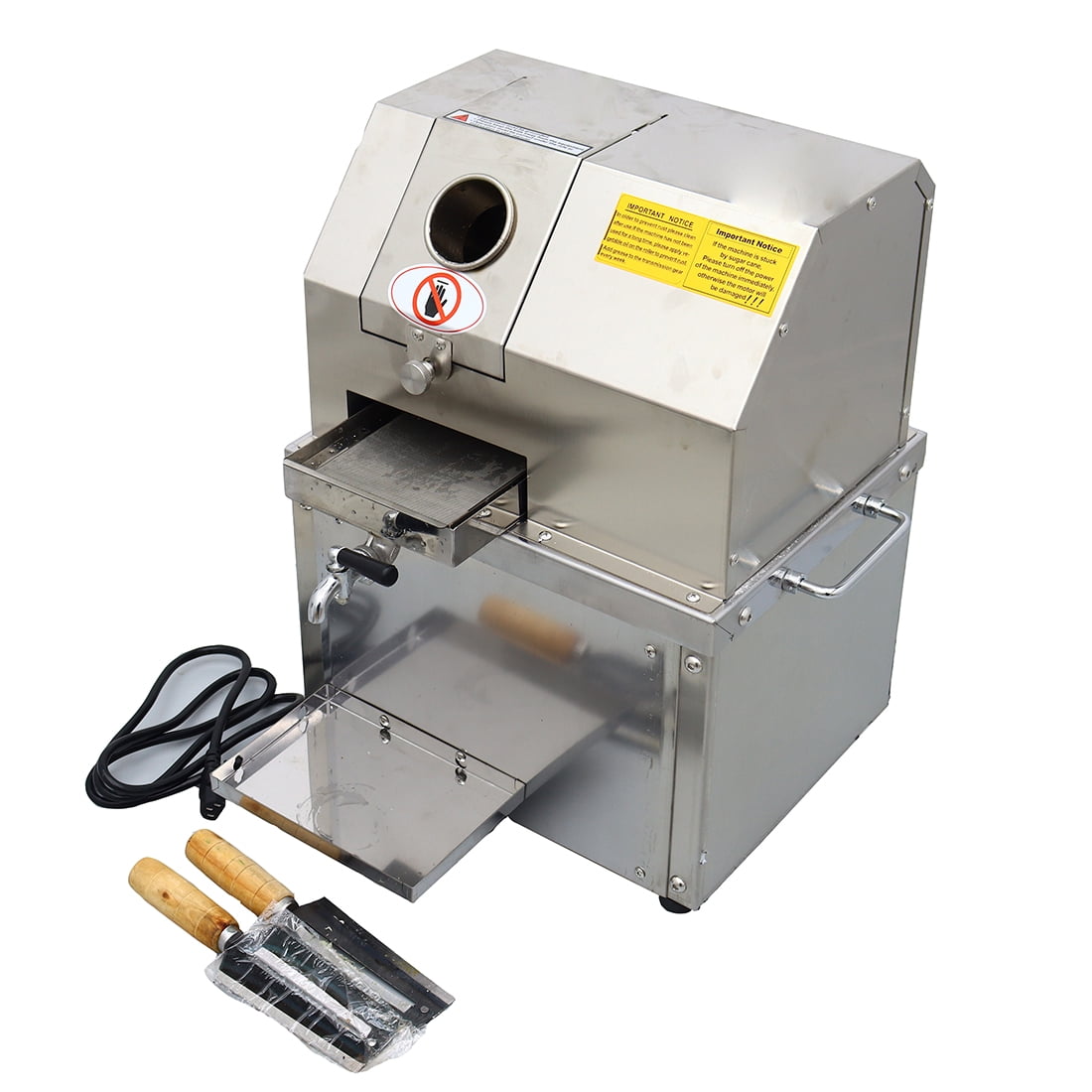 INTBUYING Electric Sugarcane Juicer Sweet Sorghum Kumquat Citrus Ginger Extractor 3 Rollers 2 Knives