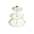 thumbnail image 1 of Bandeja para servir con forma de cesta de frutas, resistente y desmontable. L 3 niveles blanco, 1 of 9