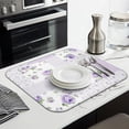 thumbnail image 3 of Pioneer Flower Floral Print Pattern Dish Drying Mat for Kitchen 1 Pack, Ultra Absorbent Microfiber Dishes Drainer Mats,16"x18", 3 of 6