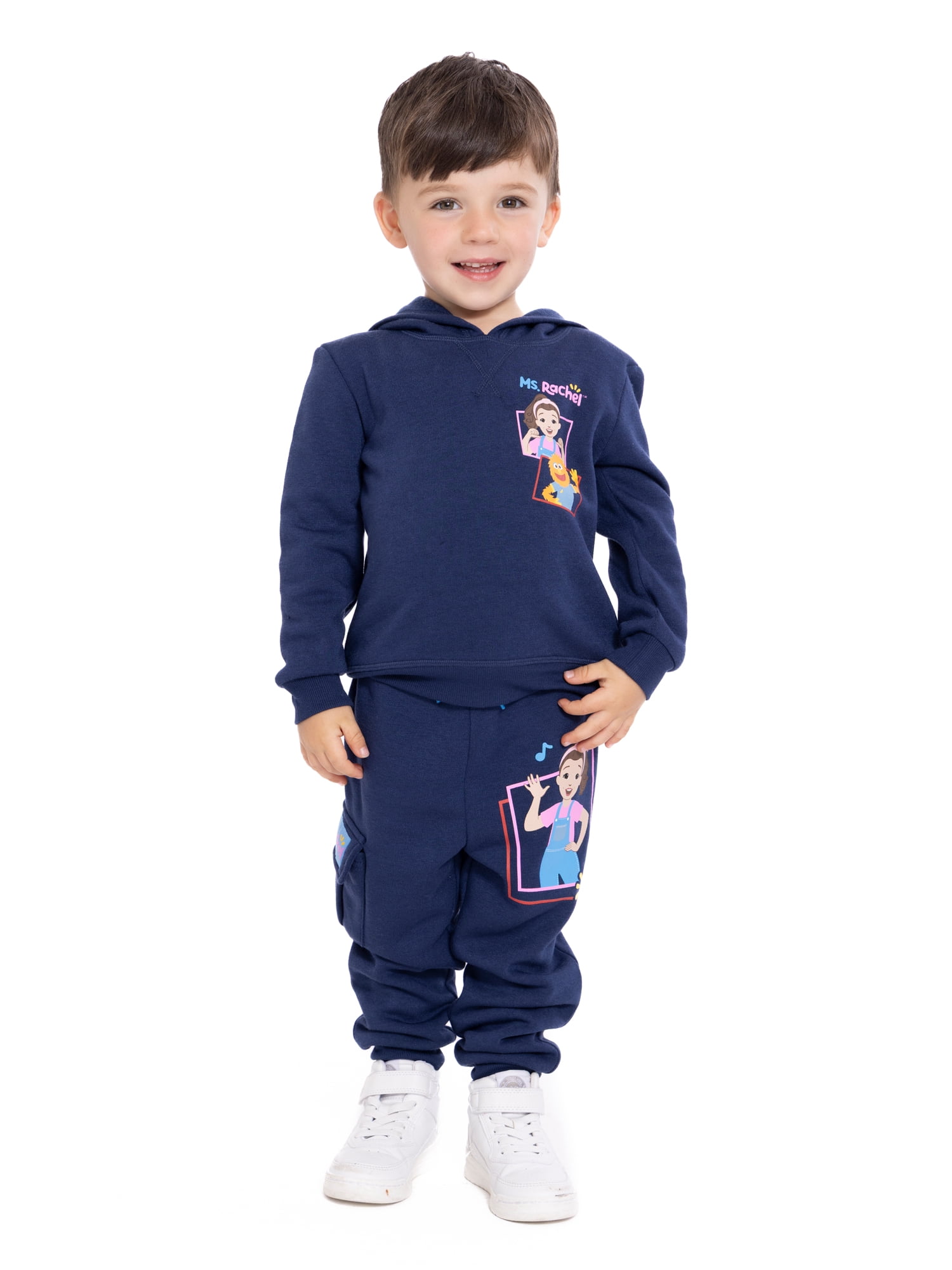 Ms. Rachel Toddler Boys Graphic Hoodie and Jogger Pants Set, 2-Piece, Sizes 12M-5T