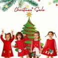 thumbnail image 6 of HILEELANG Young Girl Christmas Dress Red Rabbit Bunny Christmas Tree Applique Long Sleeve Cotton Casual Dresses Size 8, 6 of 6