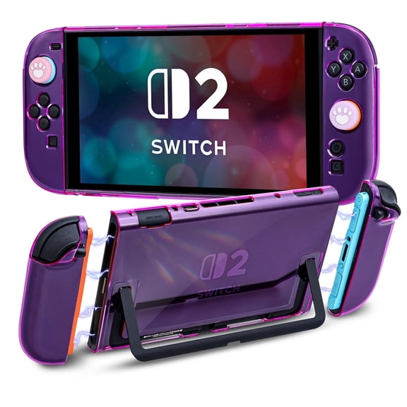 Protective Hard Case for Nintendo Switch 2 2025, Soft Grip Cover for Joy Con,Detachable JoyCon Controller Shockproof & Scratch-Resistant Console Shell