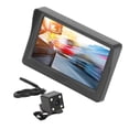 thumbnail image 3 of Backup Camera Monitor Kit, 2 Video Inputs Night Vision Weatherproof Car Rear View System  for RVs Trailers Trucks Pickups Round Camera,Butterfly Camera,4LED Light Camera,License, 3 of 7