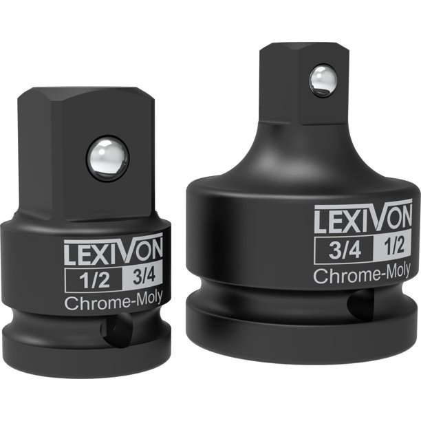Juego de adaptadores para dados LEXIVON LX-403 de 1/2" a 3/4" de cromo-molibdeno