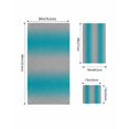 thumbnail image 4 of Turquoise Ombre Towel Set of 3, Soft Microfiber Bath Towels, Hand Towel, Washcloths, Grey Modern Art Farmhouse Quick-Dry Absorbent Towels for Bathroom Kitchen Hotel Beach Gym Spa, 4 of 7