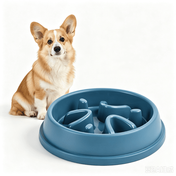 Slow Feeder Dog Bowl,1.5 Cups Pet Slow Feeder for Small and Medium Breed,Puzzle Dog Food Dish,Anti-Gulping,Stop Bloat,Preventing Choking