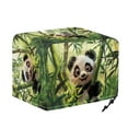 thumbnail image 6 of Xixirimido Panda Green Forest Print Toaster Cover Dust-proof Toaster Cover for Standard Bread Maker Cover with Drawstring Kitchen Small Appliance Protector Cover, for 2 Slice, 6 of 7