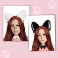 thumbnail image 2 of Qarigey Diadema con orejas de gato de peluche, accesorio de Cosplay, accesorios para festivales, gargantilla de corazón, práctico para llevar, Accesorio para el cabello tipo 12 Qarigey AP007137-12, 2 of 6
