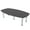 Asian Night w/Silver Base no Electric, variant on 7' Arc Boat Shaped Conference Table Power And Data Harmony Series