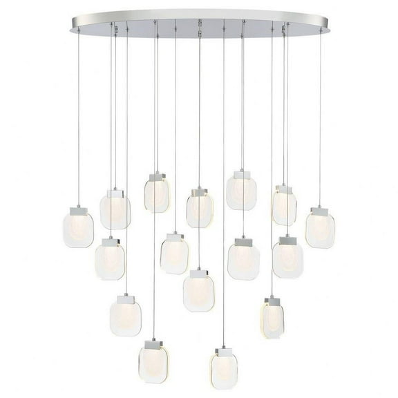 Oval Chandelier 16 Light-Chrome Finish Bailey Street Home 79-Bel-4561801