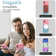 thumbnail image 6 of Magnetic Case for iPhone 12 6.1 inch, Bi-Color Case Compatible with MagSafe Charger Clear Cover with Camera Lens Protector Soft Silicon Phone Case - Pink Blue, 6 of 15