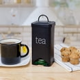 thumbnail image 2 of AuldHome Design Farmhouse Enamelware Tea Bag Holder (Black); Metal Tea Bag Caddy Dispenser for Wrapped Individual Tea Sachets, 2 of 9