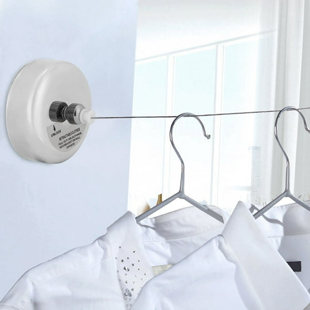 Corde à Linge en Acier Inoxydable Antirouille, Grande Capacité de Charge, pour Intérieur Extérieur Balcon Salle de Bain