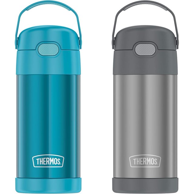 Botella de agua Thermos Kids de acero inoxidable de 350 ml, color gris azulado