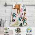 thumbnail image 6 of Coolnut Sloth Soft Hand Towels, 2 PcsAbsorbent Bath Towel Decorative Fingertip Towels for Bathroom Gym Spa Hotel Beach Swimming Pool,14.4"x 28.3", 6 of 6