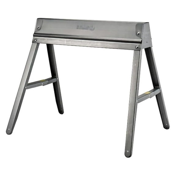 Folding Steel Sawhorse: Sturdy Space Saving Design, 29.25" High x 32.5" Long