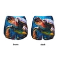 thumbnail image 3 of Gukieu Ice Blue Ocean Sea Turtle Print Women's Sports Shorts with Drawstring Elastic Waistband for Running, Yoga, Fitness-X-Large, 3 of 7