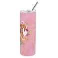 thumbnail image 4 of Carolines Treasures CK4232TBL20 Vizsla Pink Flowers Stainless Steel 20 oz Skinny Tumbler 20 oz multicolor, 4 of 4