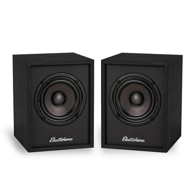 Electrohome Huntley Powered Bookshelf Speakers with Built-in Amplifier and 3" Drivers for Turntable, TV, PC and Wireless Music Streaming Featuring Blu