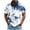 Blue, variant on Shirts For Men Printed Short Sleeve Button Collar Casual Summer Golf Style Pullover Tops For Vacation Weekend Office Leisure Daily Wear And Travel