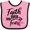 Pink and Black, variant on Inktastic Breast Cancer Awareness Faith over Fear with Pink Ribbon and Arrow Girls Baby Bib