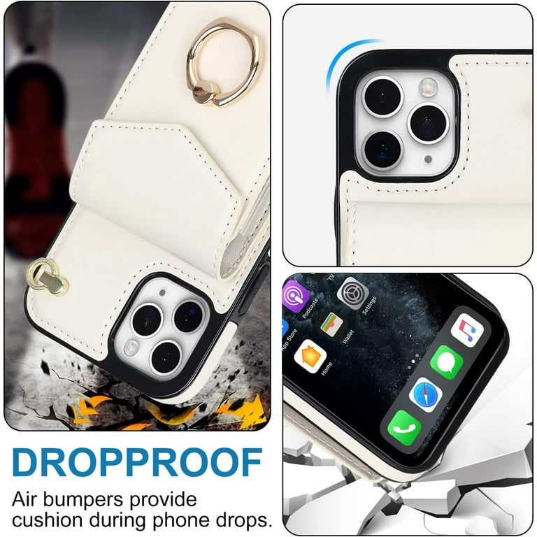 Phone Case for iPhone 11 Pro Wallet Cover with Tempered Glass