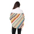 thumbnail image 4 of FORMRS Womens Scarf Winter Soft Long Big Warm Shawls Wrap Tassel Scarves, Striped Pattern, 4 of 9