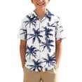 thumbnail image 2 of Tdoqot Boys Hawaiian Shirts with Pocket- Button Down Print Short Sleeve Tropical Kids Beach Shirts Multicolor Size 8, 2 of 8