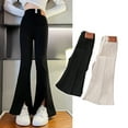 thumbnail image 5 of Nmmacb Kids Flare Leggings for Girls Spring 4-14 Years Autumn Bell Bottoms Wide Leg Flare Pants Teen Casual Soft Stretchy Waist Trouser Fashionable Bell Bottom, 5 of 7