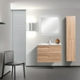 thumbnail image 2 of Eviva Joy 28" Maple Wall Mount Bathroom Vanity w/ White Integrated Top, 2 of 5