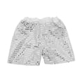 thumbnail image 6 of CPNG Boys Girls Sequin Outfits Sleeveless Waistcoat Shorts Hip-hop Jazz Dance Stage Performance Costume Vest Tops and Shorts Set(Silver,7-8 Years), 6 of 8
