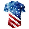 thumbnail image 4 of Black*Friday Discounted Items under $5 GaThRRgYP Independence Day Tee Shirt Mens,white blouse,Men's Printing Button Casual Short Sleeve Round-Neck Blouses Shirts Multicolor L, 4 of 5