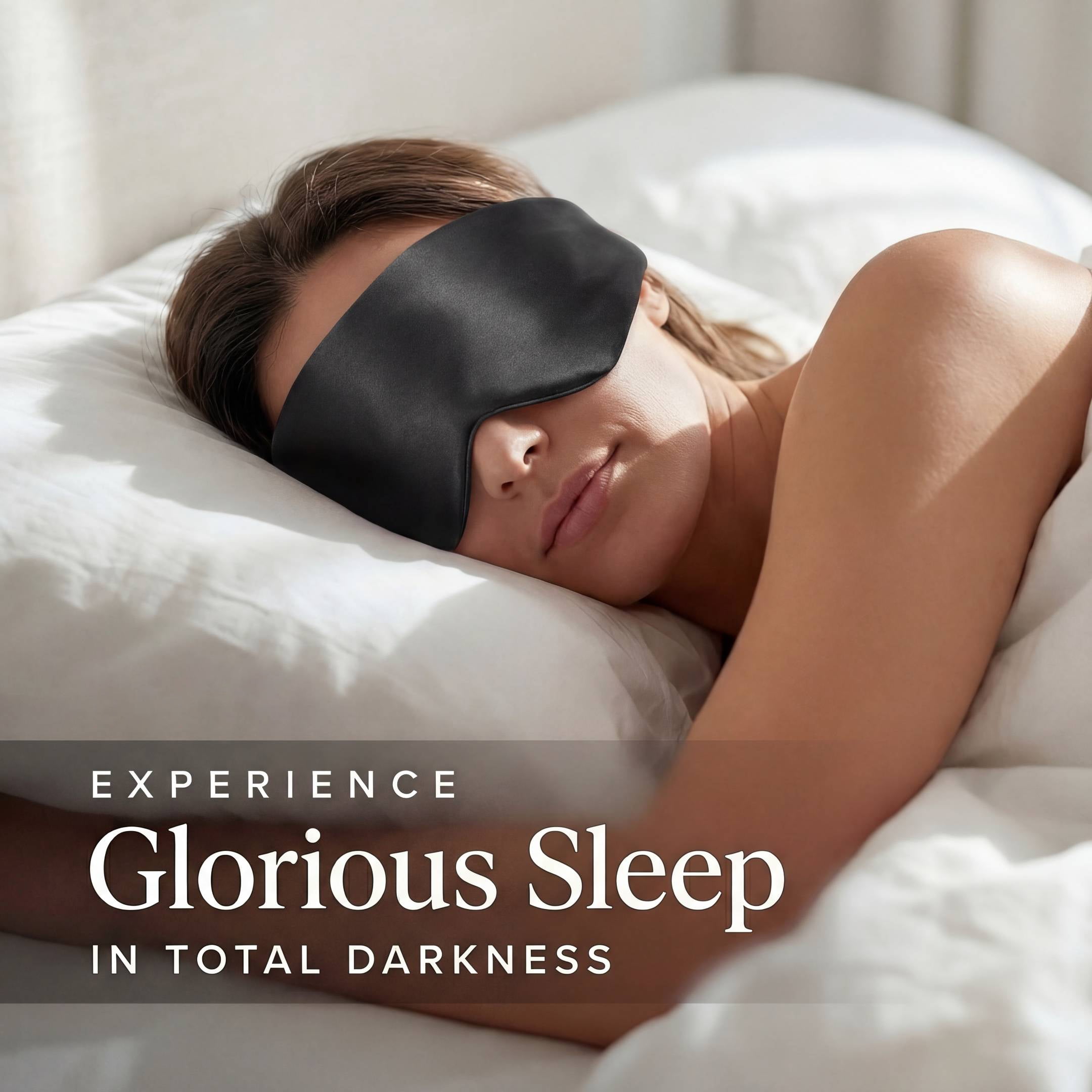 FACEMOON 100% Silk Unisex Sleep Mask, Comfortable, Breathable, Adjustable