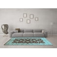 thumbnail image 3 of Ahgly Company Indoor Rectangle Oriental Light Blue Traditional Area Rugs, 2' x 5', 3 of 4