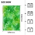 thumbnail image 3 of Wirebound Notebook Hardcover Spiral Notebooks Green Ink Splatter Pattern, 60 Pages, 80 GSM, 5.7 x 8.3in, 3 of 7